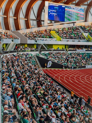 Photo of a crowd at the 2026 Prefontaine Classic.